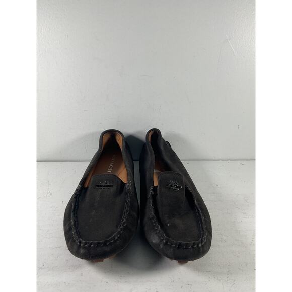 Coach Black Leather Casual Driver Loafers Women's Size 7.5B Preowned - Picture 2 of 9